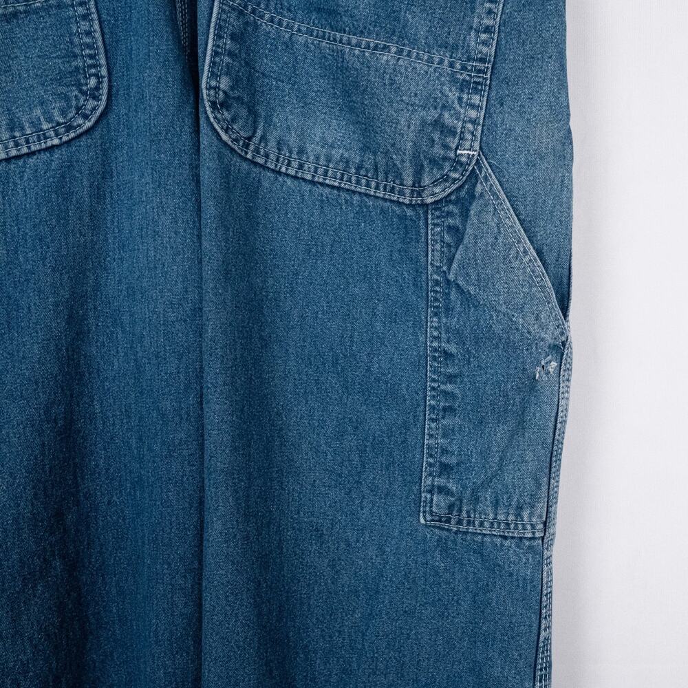 Vintage USA Made Denim Overalls POINTER BRAND Spell-Out Suspenders Men's *40x29* - Picture 6 of 6